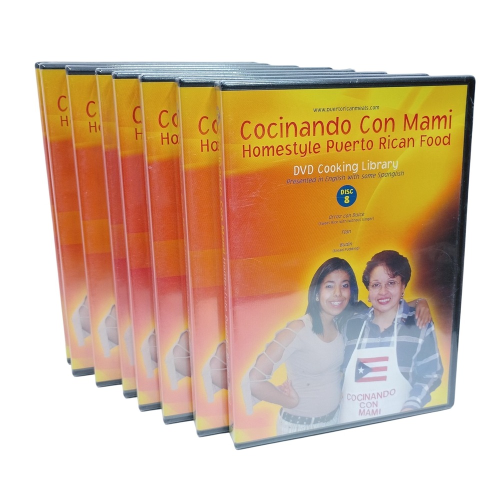 Cocinando Con Mami Homestyle Puerto Rican Food 1-8 (DVD) Cooking Instruction